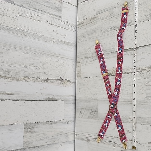 Snoopy Peanuts Joe Cool red adjustable kids suspenders - Picture 2 of 3